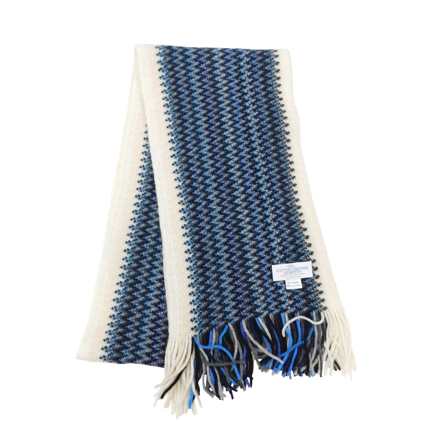 Pure Cashmere Speckled Scarf — Hand-Crafted in Hawick