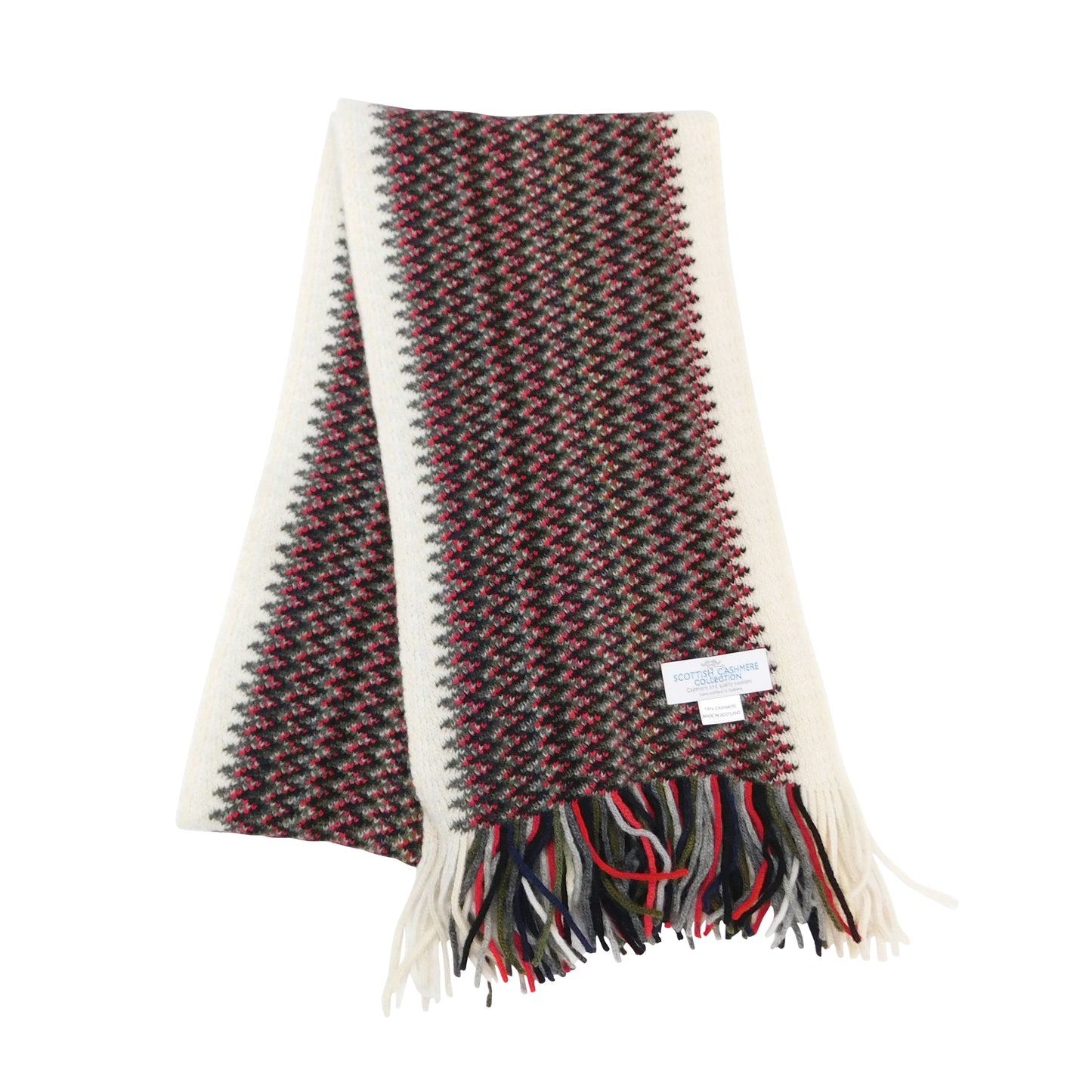 Pure Cashmere Speckled Scarf — Hand-Crafted in Hawick