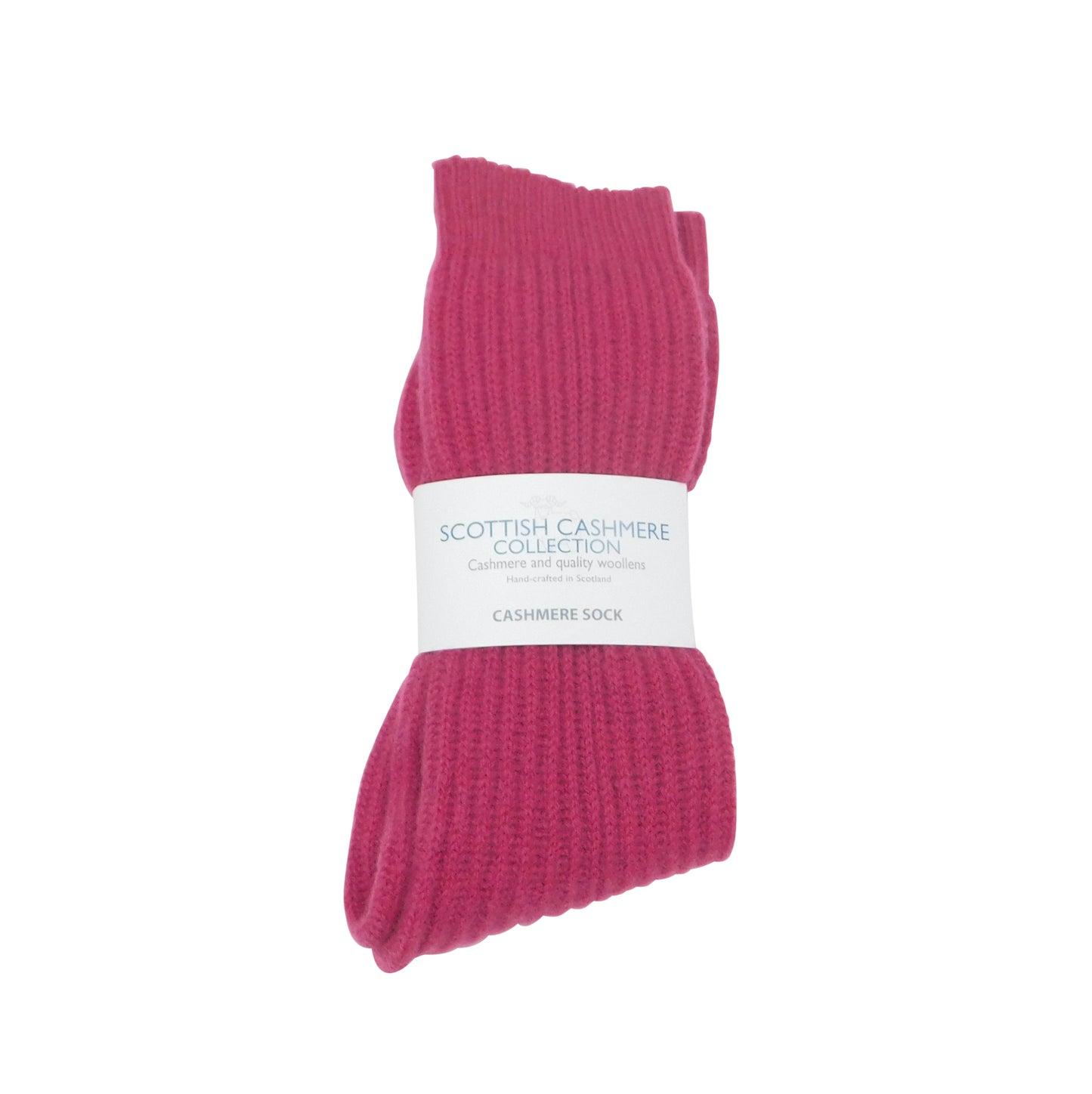 Ladies Cashmere Bed Socks — Longer Length Cardigan Rib | Handcrafted in Hawick (One Size UK 4–8 / EU 37–42)