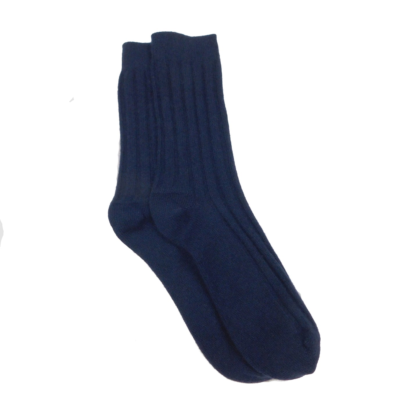 Men’s Pure Cashmere Ribbed Bed/Lounge Socks – Handcrafted in Hawick, Scotland
