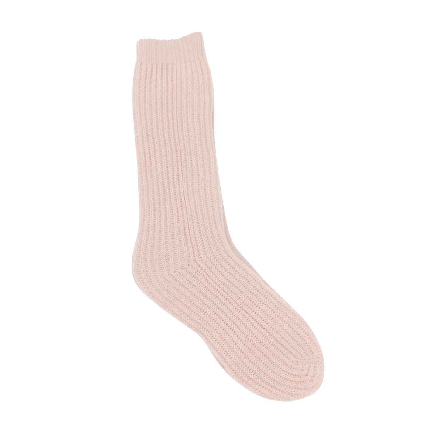 Ladies Cashmere Bed Socks — Longer Length Cardigan Rib | Handcrafted in Hawick (One Size UK 4–8 / EU 37–42)