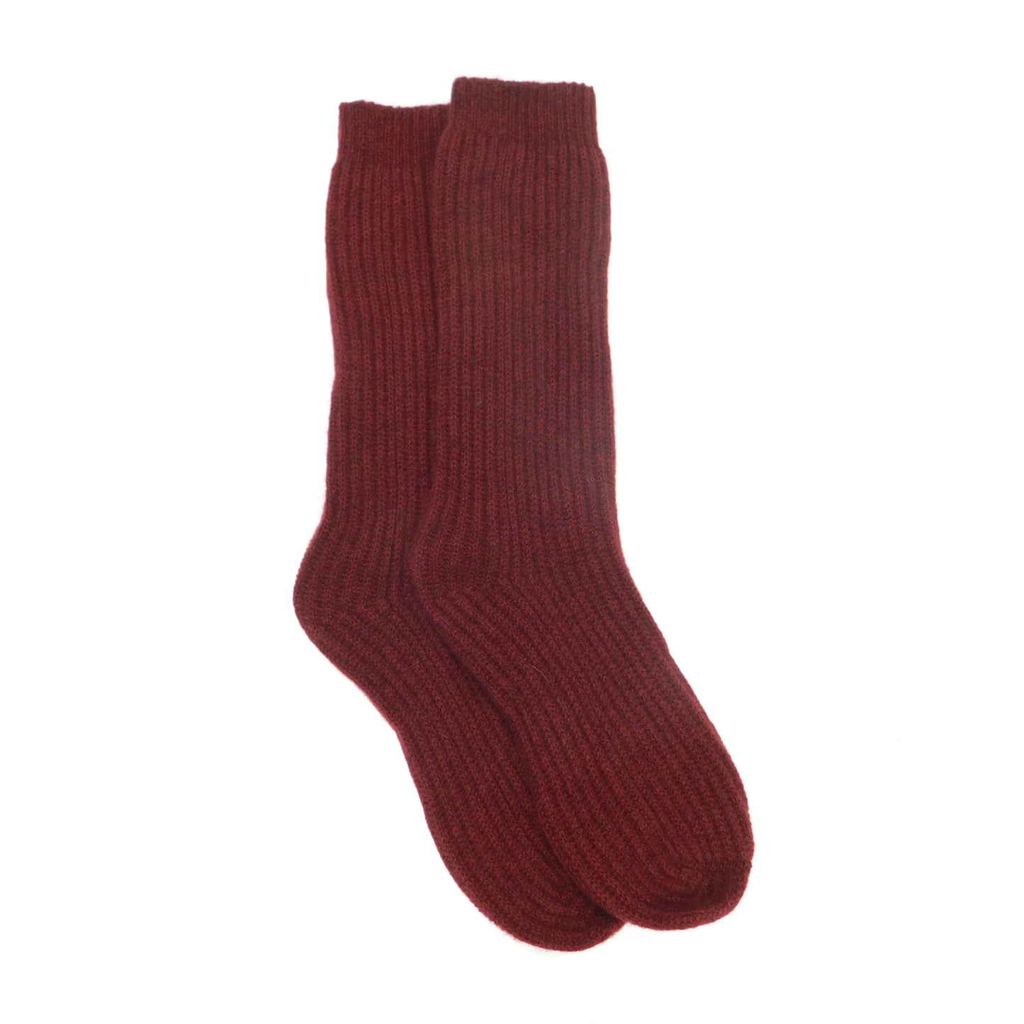 Ladies Cashmere Bed Socks — Longer Length Cardigan Rib | Handcrafted in Hawick (One Size UK 4–8 / EU 37–42)