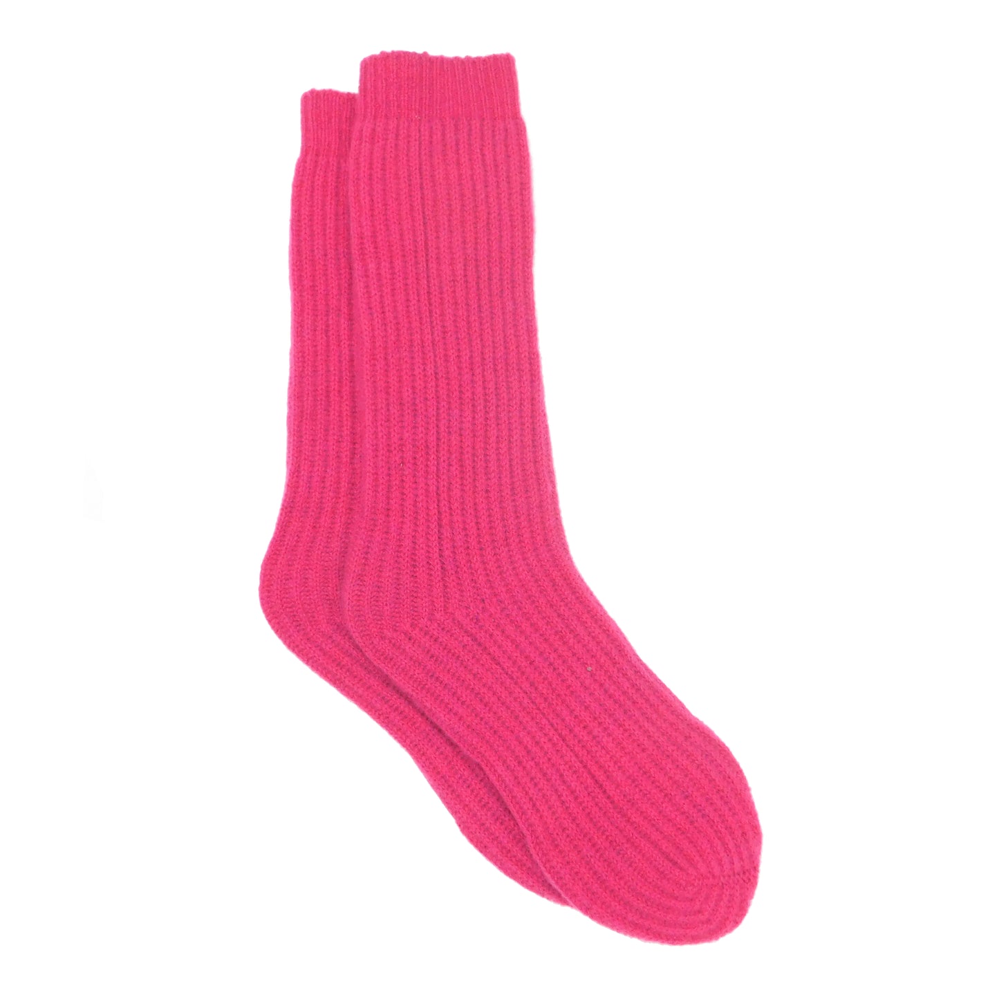 Ladies Cashmere Bed Socks — Longer Length Cardigan Rib | Handcrafted in Hawick (One Size UK 4–8 / EU 37–42)