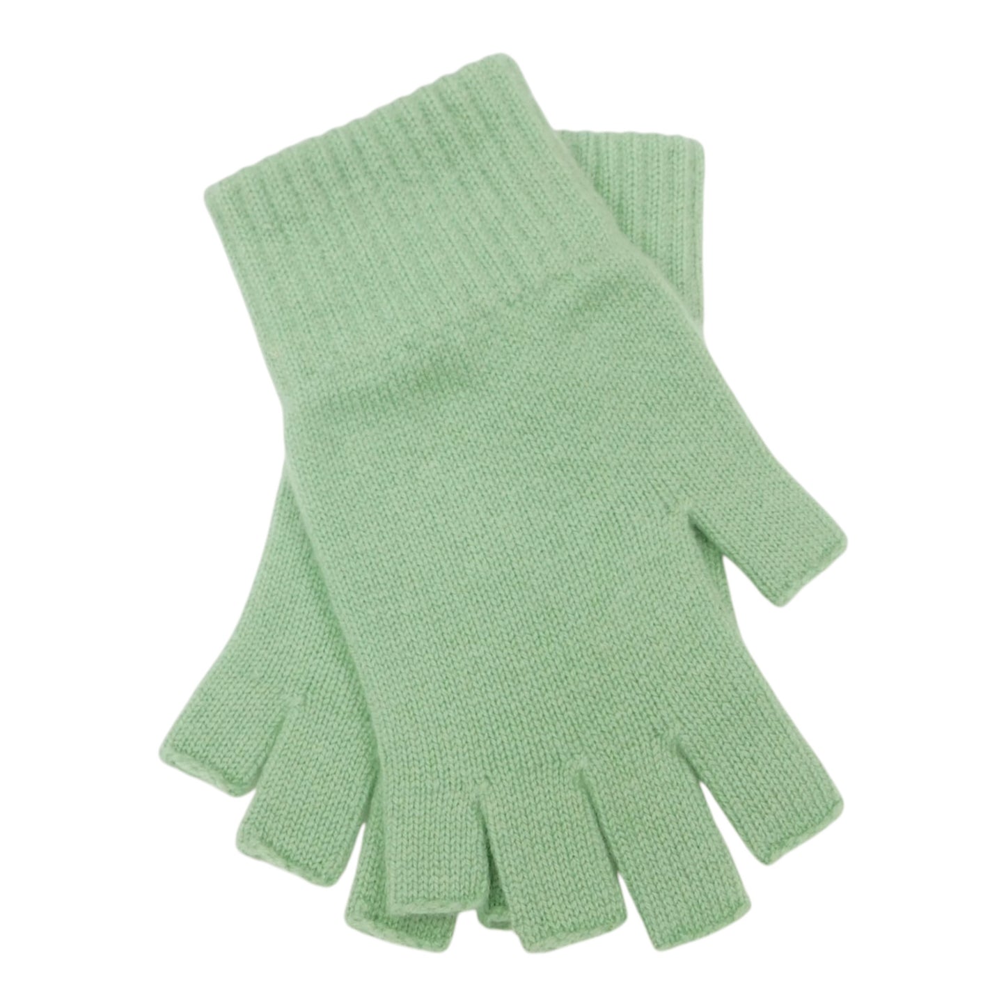 Ladies Pure Cashmere Fingerless Gloves — Ribbed Cuff | Handcrafted in Hawick | One Size