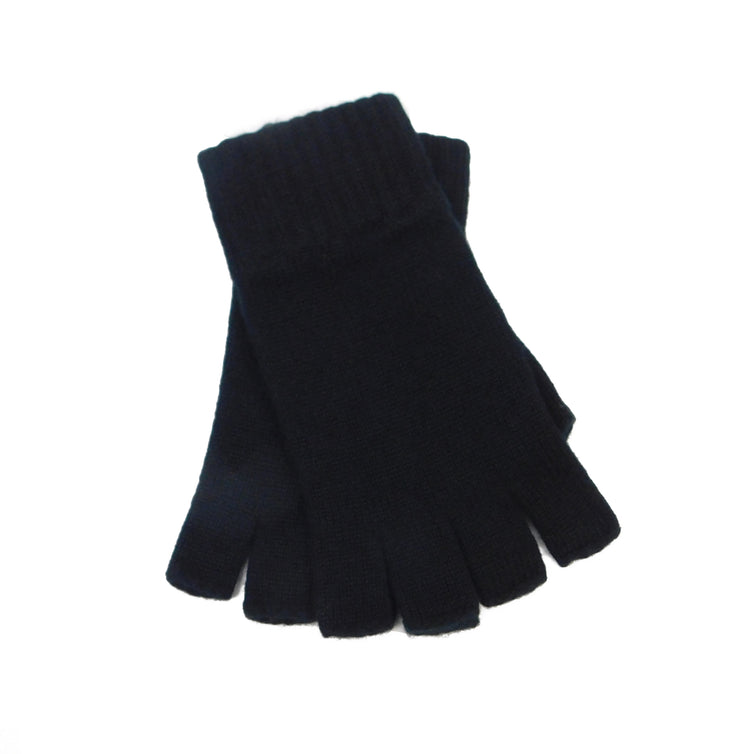 Mens Pure Cashmere Fingerless Gloves - Handcrafted in Hawick, Scotland