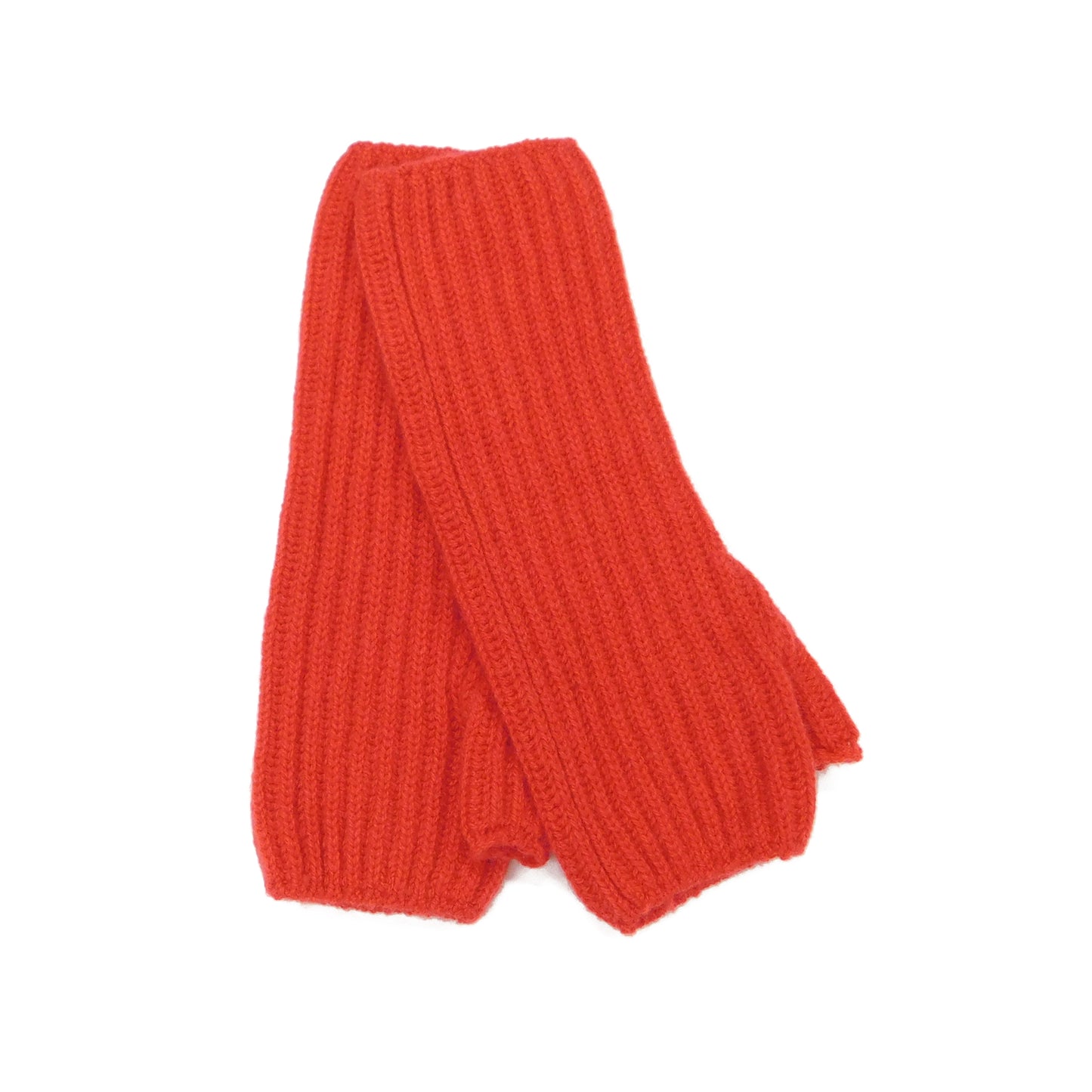 Ladies Pure Cashmere Ribbed Wristwarmers with separate thumb - Hand-crafted in Hawick, Scotland