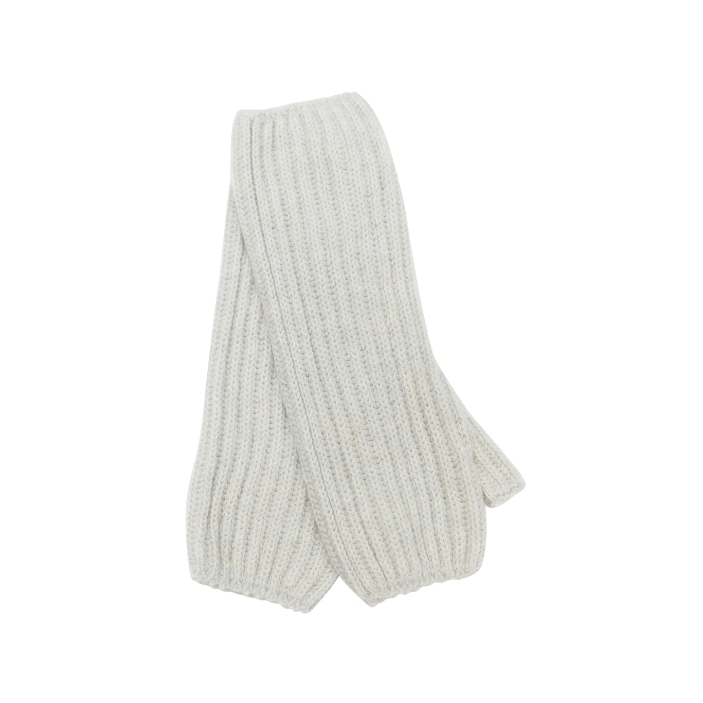 Ladies Pure Cashmere Ribbed Wristwarmers with separate thumb - Hand-crafted in Hawick, Scotland