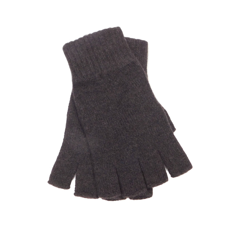 Mens Pure Cashmere Fingerless Gloves - Handcrafted in Hawick, Scotland