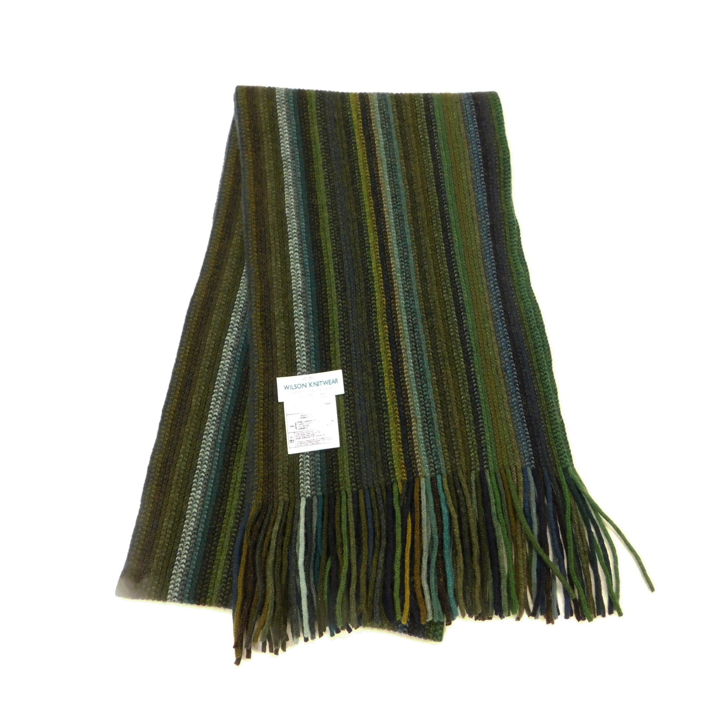 Lambswool Striped Scarf — Hand-Crafted in Hawick | Warp-Knitted