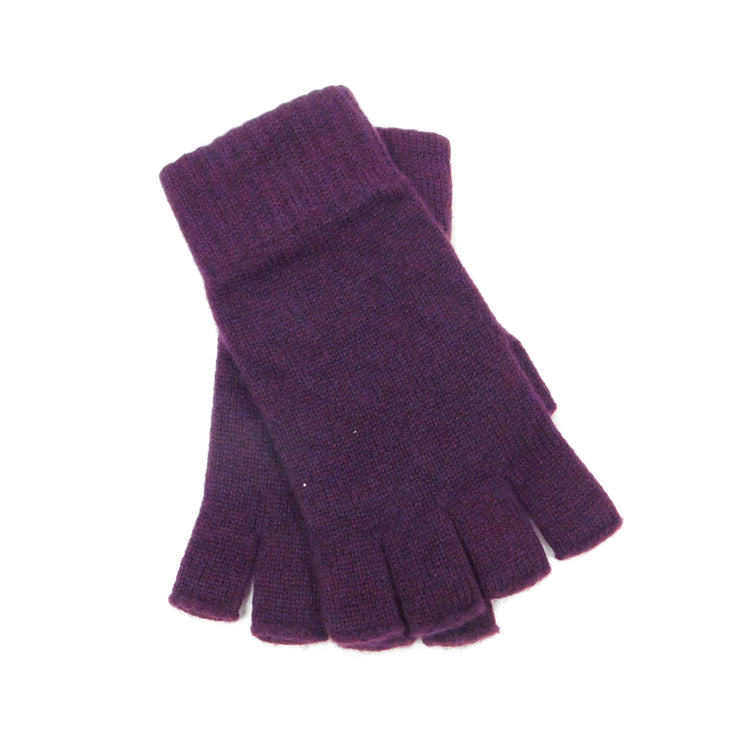 Mens Pure Cashmere Fingerless Gloves - Handcrafted in Hawick, Scotland