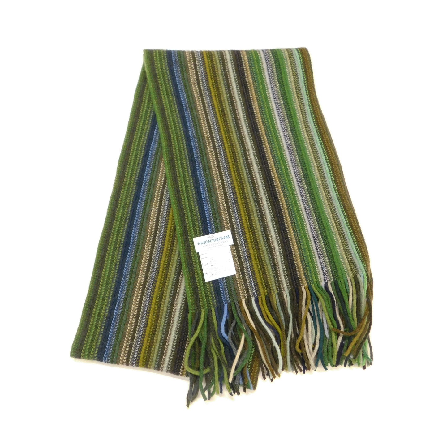 Lambswool Striped Scarf — Hand-Crafted in Hawick | Warp-Knitted