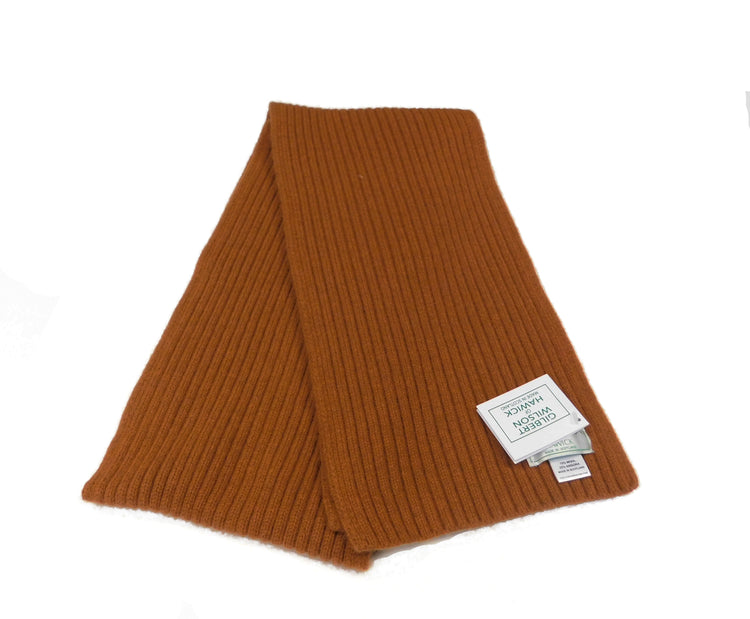 Pure Lambswool Scarf - Wide Ribbed, Hand-crafted in Hawick, Scotland