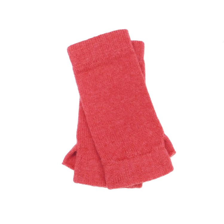 Ladies Pure Cashmere Wristwarmers - Fingerless mitt style with separate thumb - Reds, Burgundys and Neutrals - Handcrafted in Hawick, Scotland