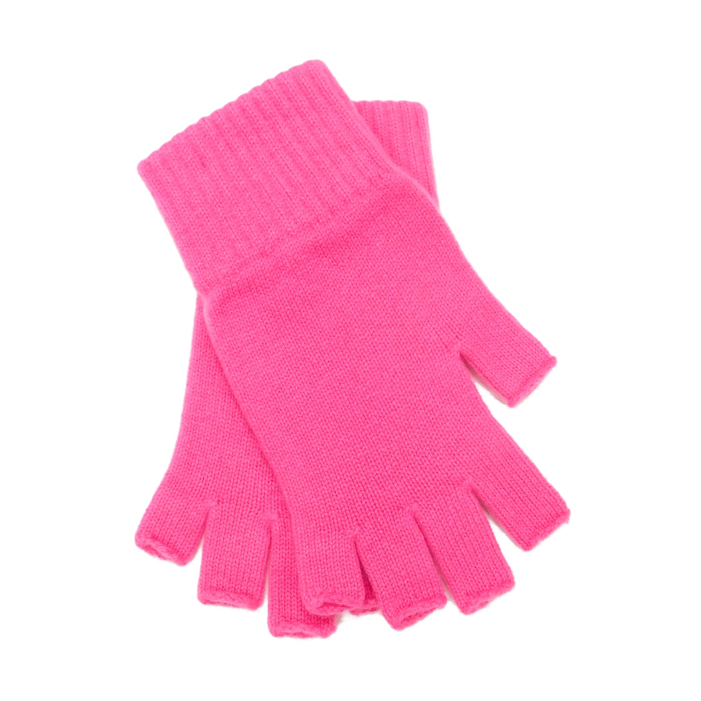Ladies Pure Cashmere Fingerless Gloves - Reds, Pinks and Lilacs - Handcrafted in Hawick, Scotland