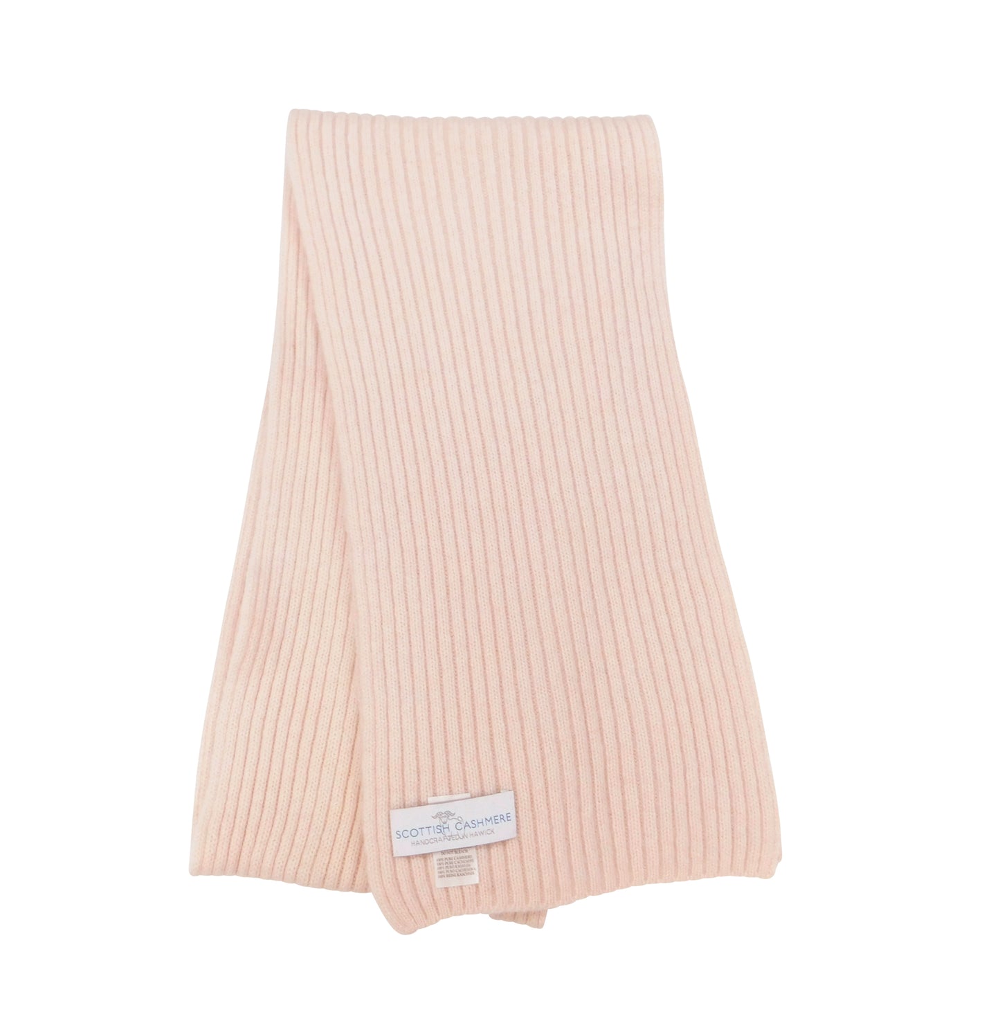 Pure Cashmere Ribbed Knit Scarf — Unisex | Handcrafted in Hawick | Reds, Pinks, Lilacs and Oranges