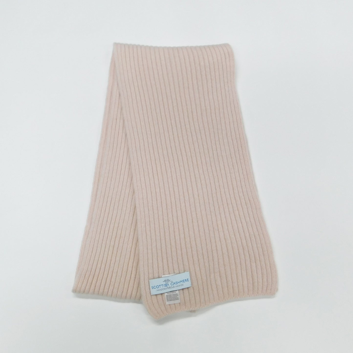 Pure Cashmere Ribbed Scarf - Reds, Pinks, Lilacs and Oranges - Handcrafted in Hawick, Scotland