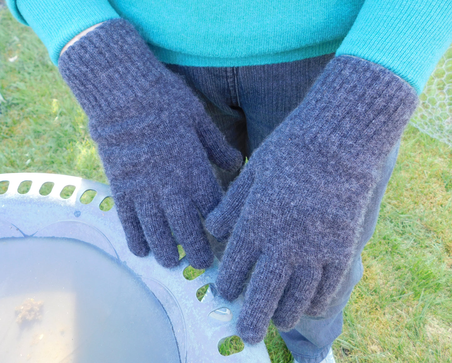 Ladies Pure Cashmere Gloves - Black, Greys, Blues and Purples - Handcrafted in Hawick, Scotland