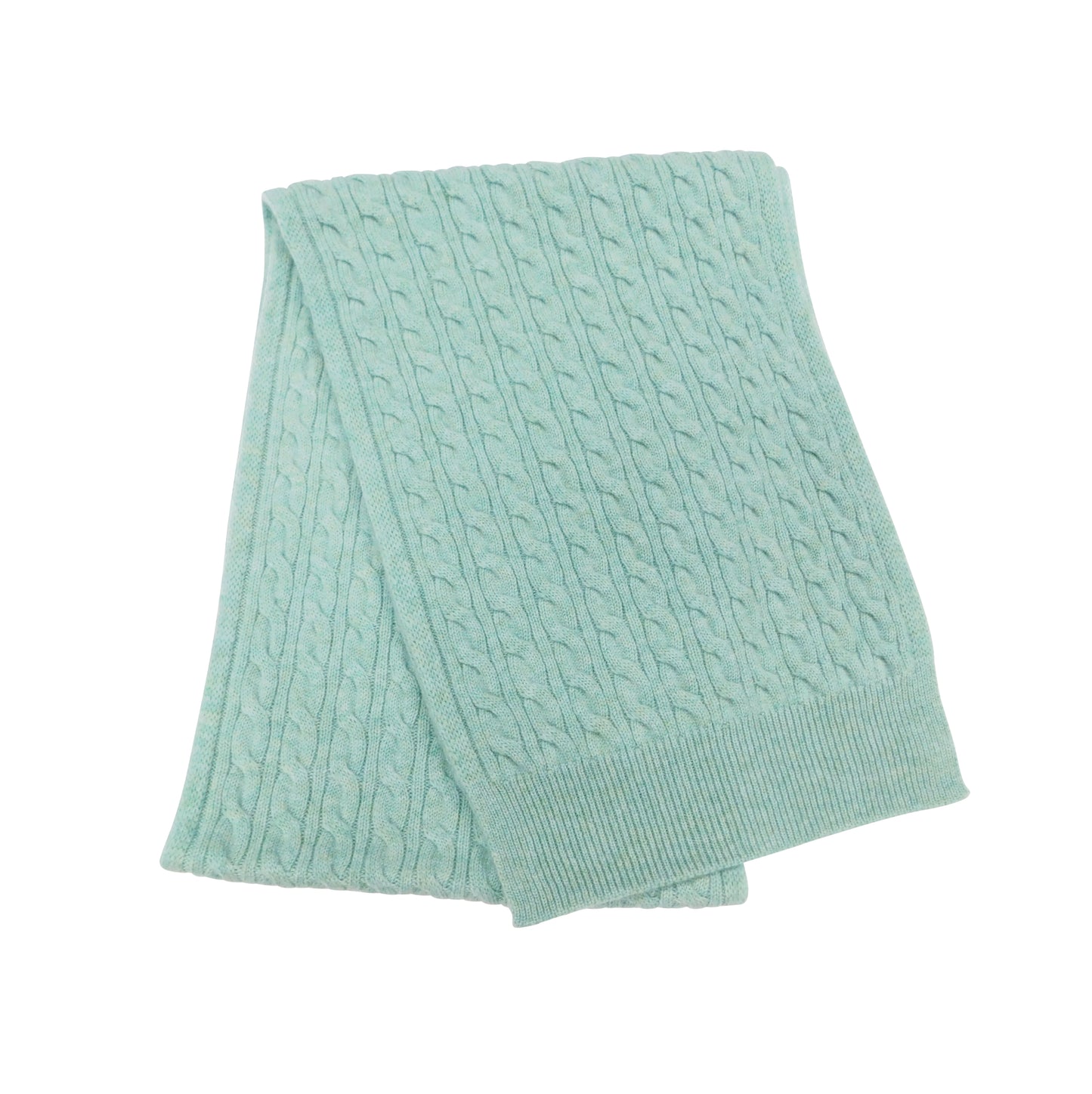 Pure Cashmere Cable Knit Scarf — Unisex | Handcrafted in Hawick