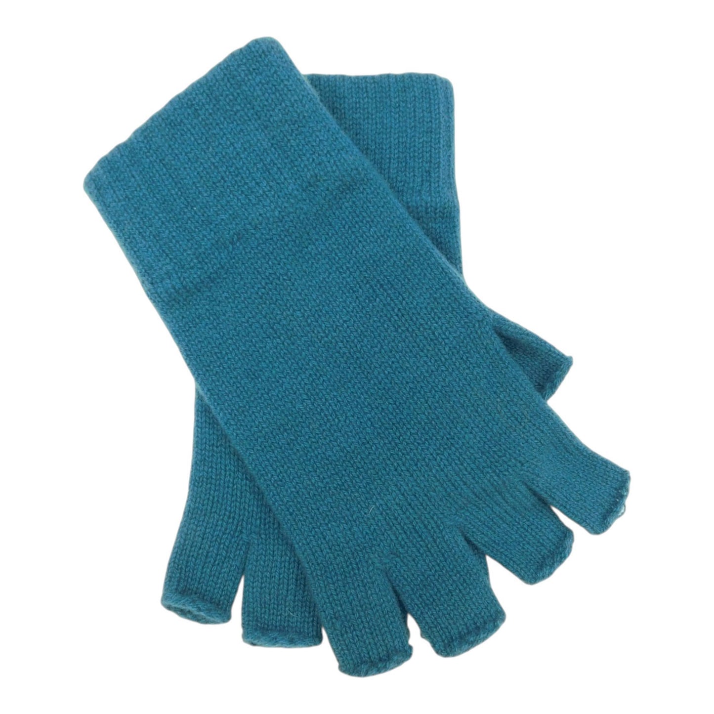 Ladies Pure Cashmere Fingerless Gloves — Ribbed Cuff & Keystone Thumb | Handcrafted in Hawick | One Size