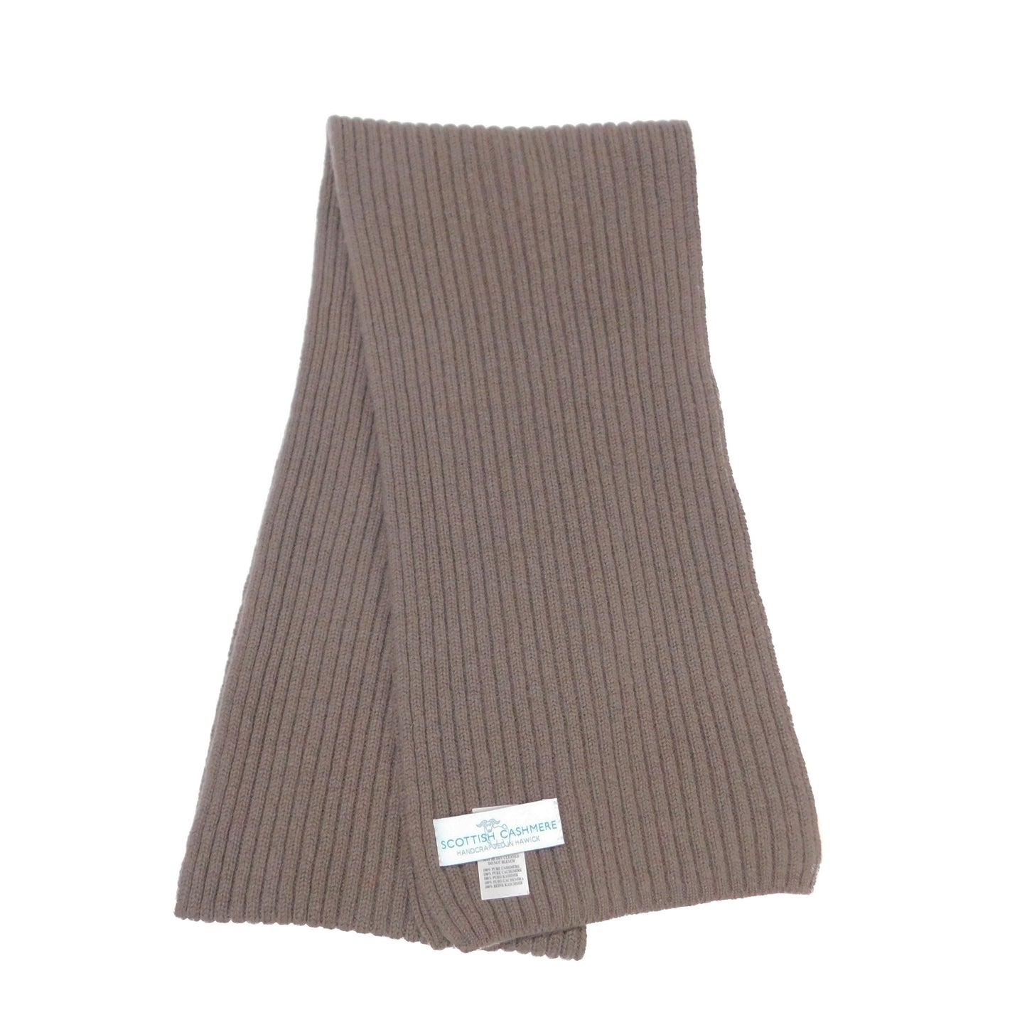 Pure Cashmere Ribbed Knit Scarf — Unisex | Handcrafted in Hawick | Reds, Pinks, Lilacs and Oranges