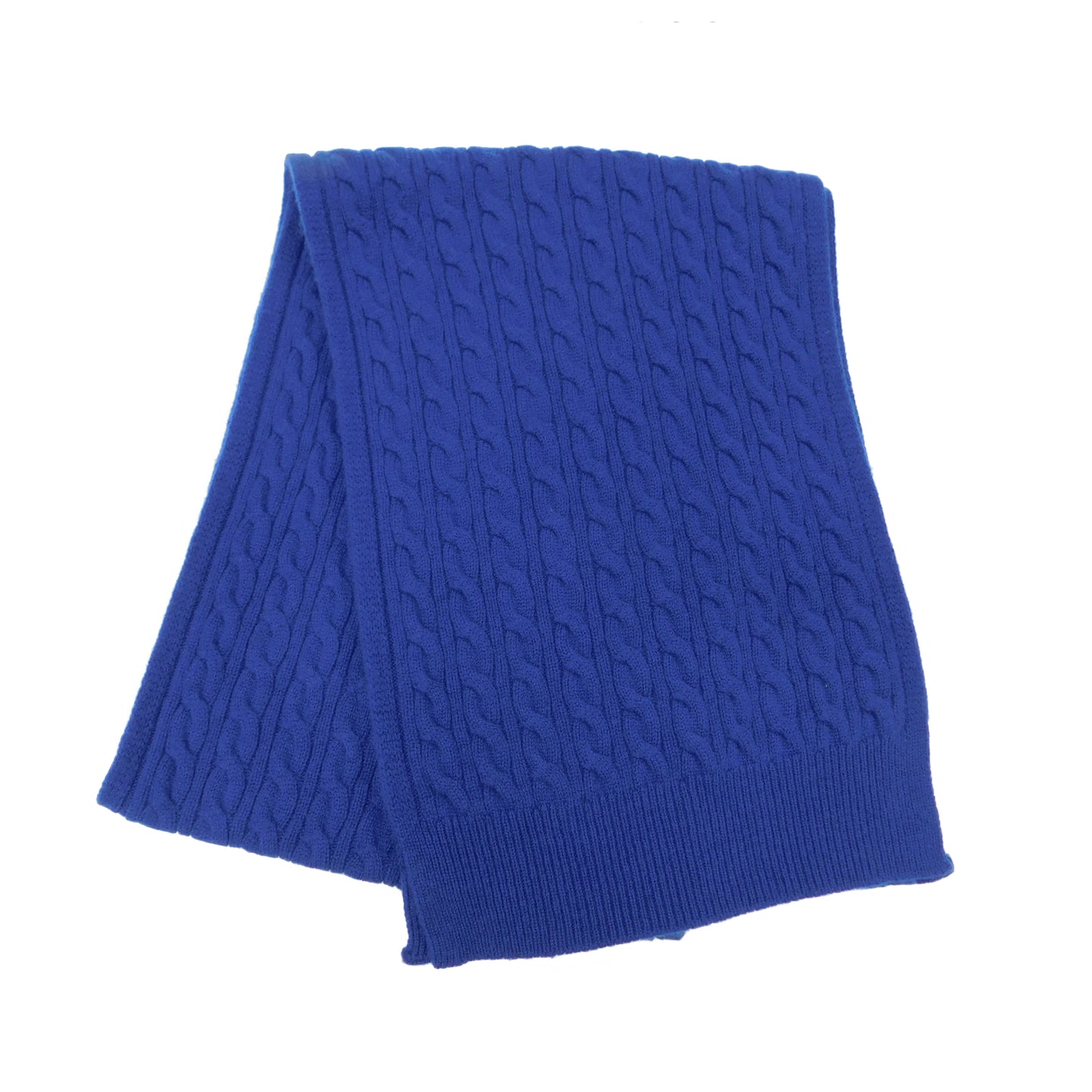 Pure Cashmere Cable Knit Scarf — Unisex | Handcrafted in Hawick
