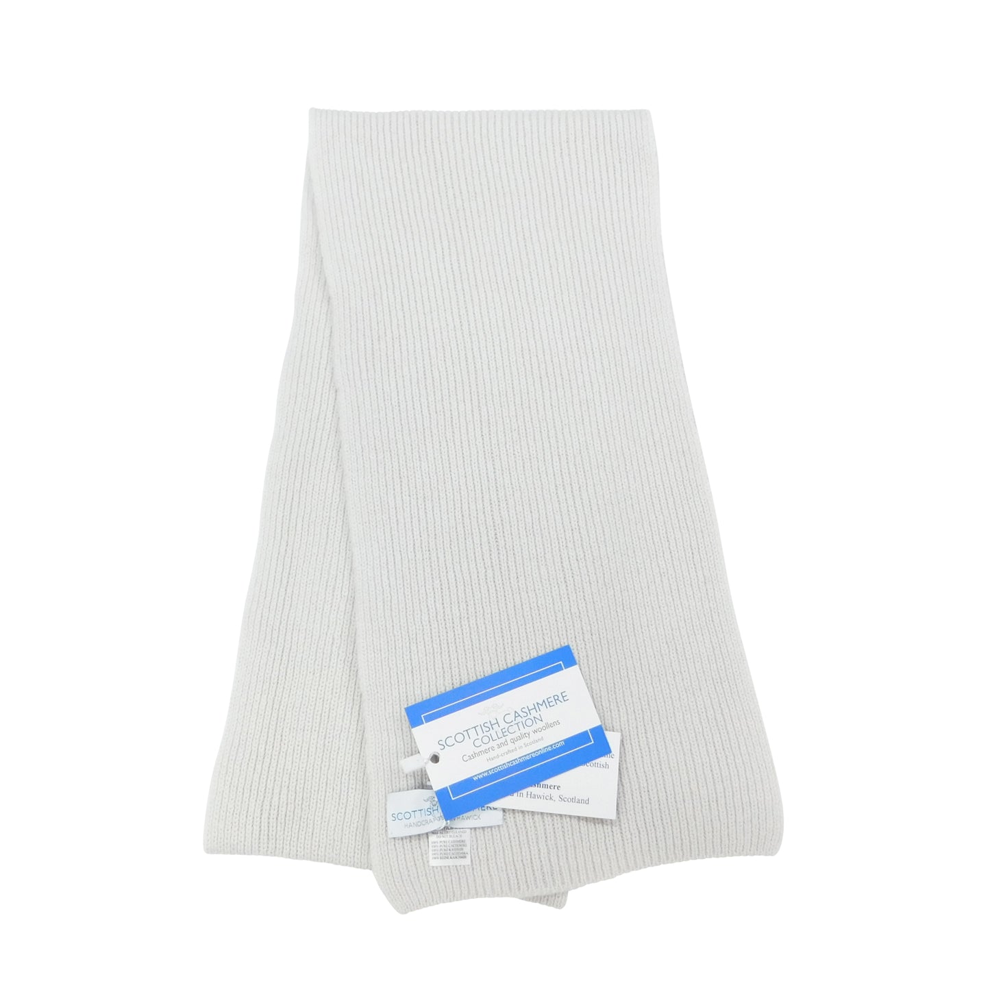 Pure Cashmere Narrow Rib Scarf — Unisex | Handcrafted in Hawick | Greens, Browns, Yellows and Neutrals