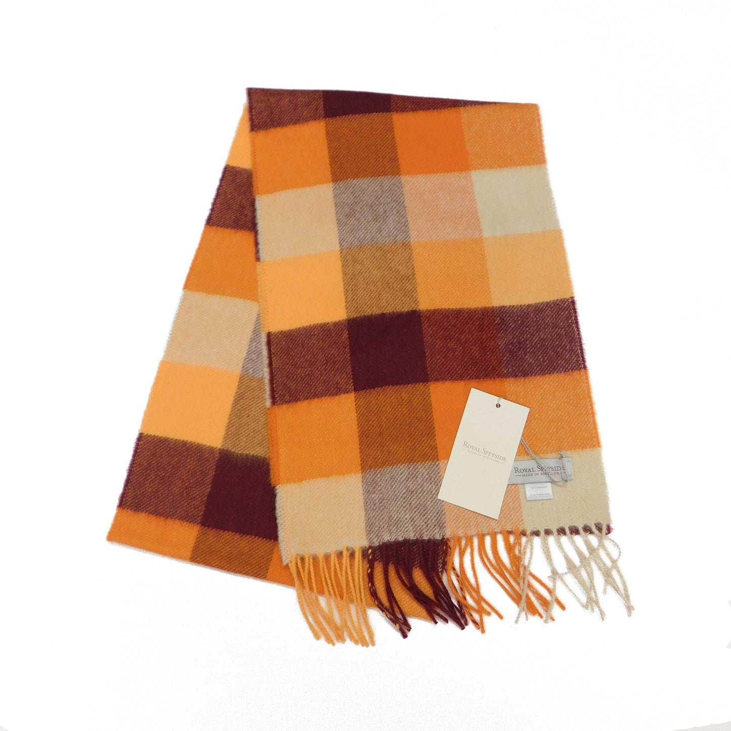 Pure Cashmere Classic Large Check Scarf - Various Colours - Woven for us in the Scottish Highlands