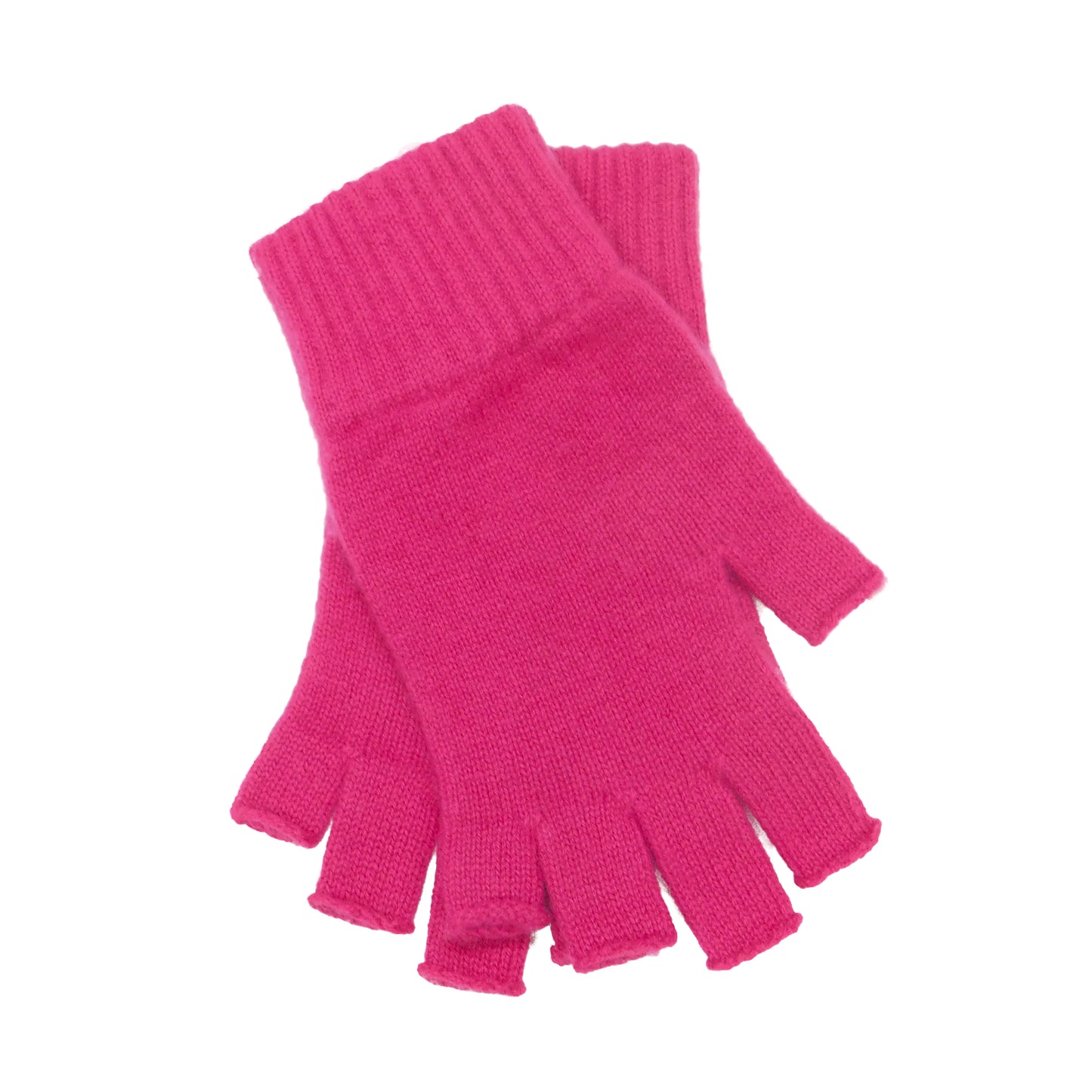 Ladies Pure Cashmere Fingerless Gloves - Reds, Pinks and Lilacs - Handcrafted in Hawick, Scotland
