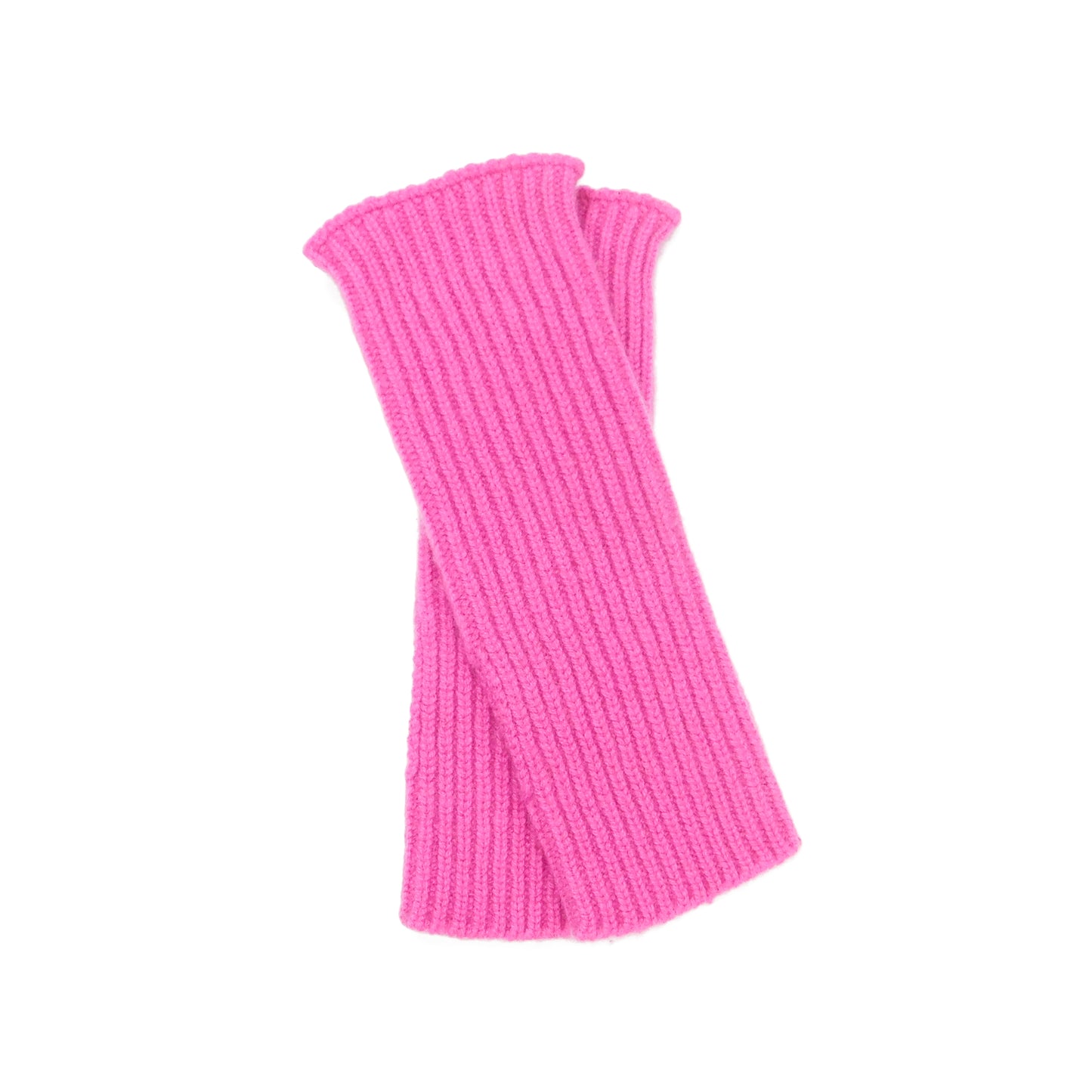 Ladies Pure Cashmere Heavyweight Ribbed Wristwarmers with thumb slit - Hand-crafted in Hawick, Scotland