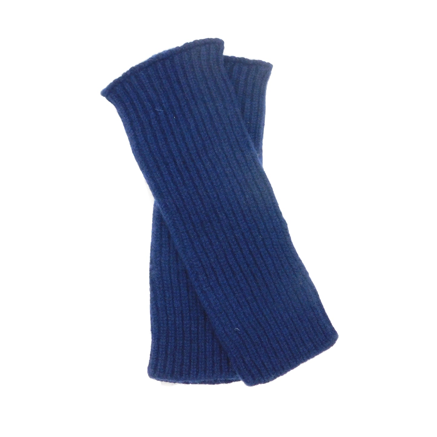 Ladies Pure Cashmere Heavyweight Ribbed Wristwarmers with thumb slit - Hand-crafted in Hawick, Scotland