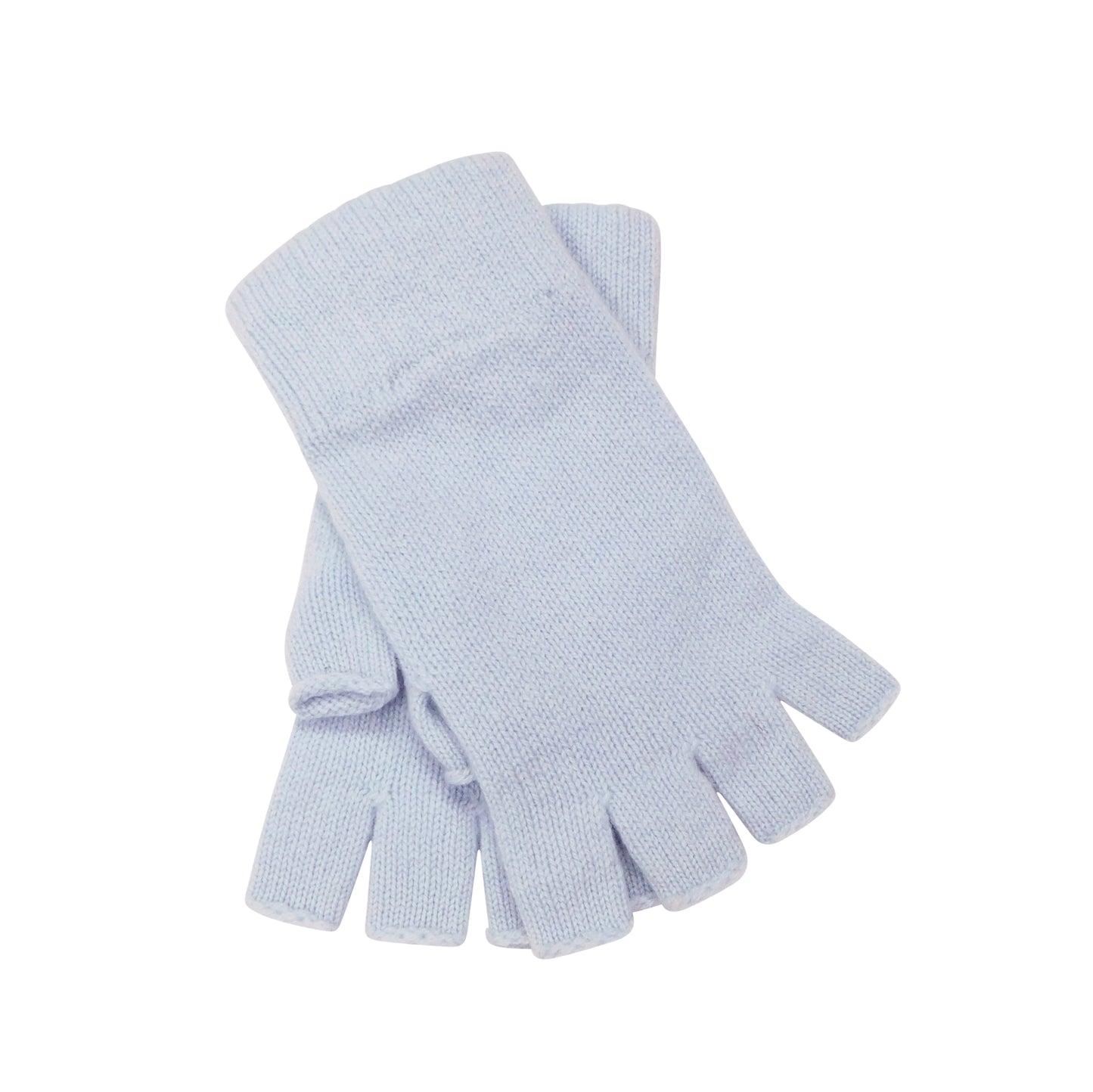 Ladies Pure Cashmere Fingerless Gloves with Keystone Thumb - Greys, Blues and Greens - Handcrafted in Hawick, Scotland