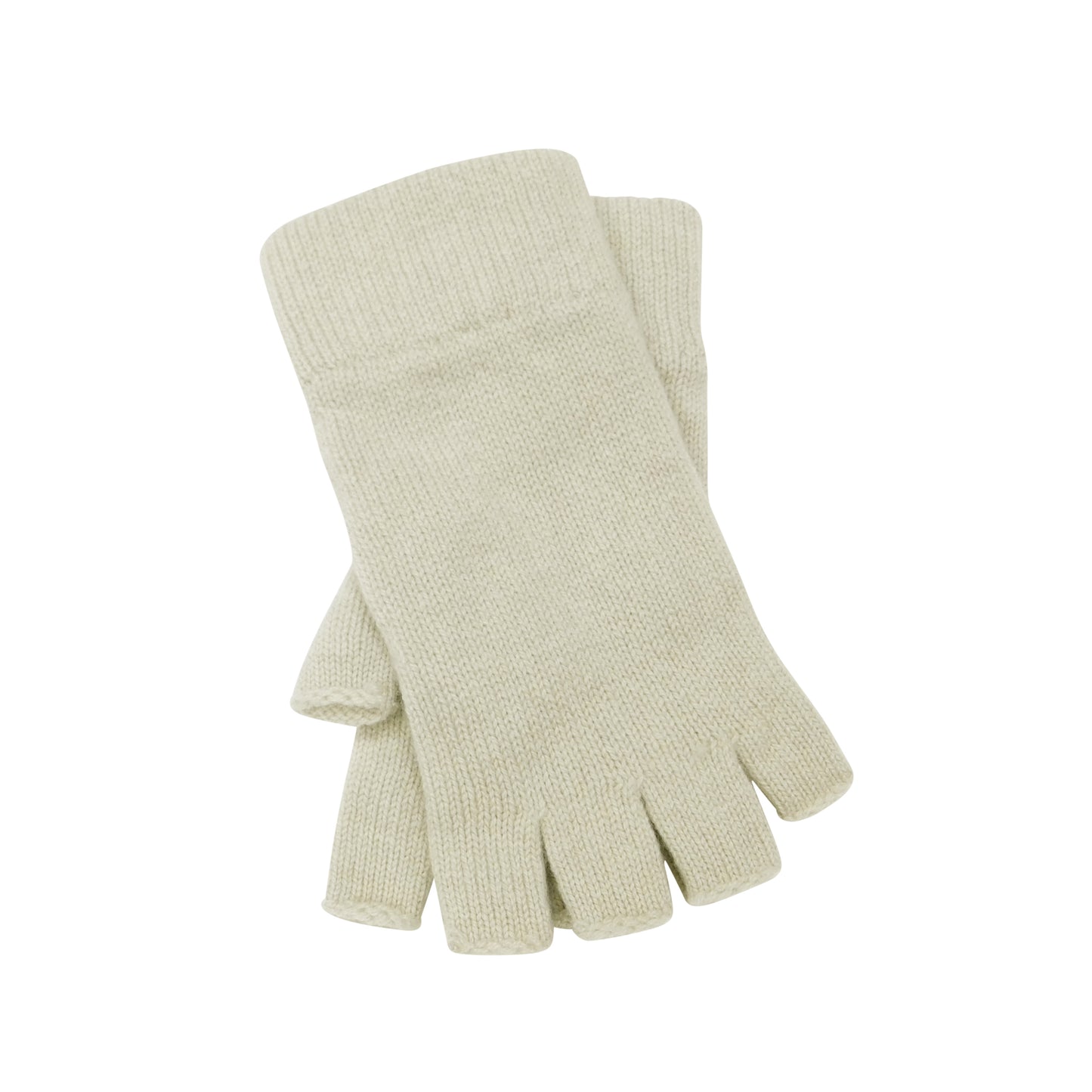 Ladies Pure Cashmere Fingerless Gloves — Ribbed Cuff & Keystone Thumb | Handcrafted in Hawick | One Size