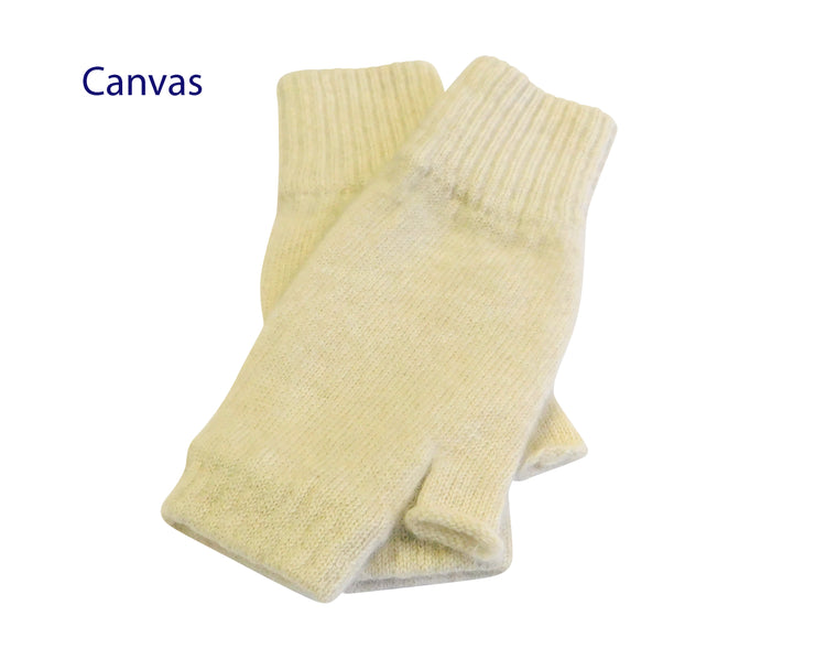 Leichte Damen-Pulswärmer aus Kaschmir – fingerloser Fausthandschuh-Stil mit Daumen – verschiedene Farben erhältlich – hergestellt in Hawick, Schottland