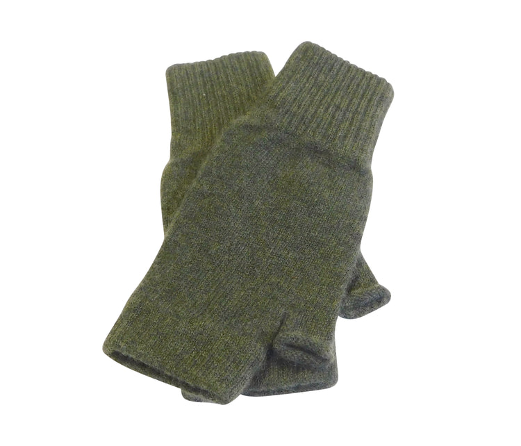 Leichte Damen-Pulswärmer aus Kaschmir – fingerloser Fausthandschuh-Stil mit Daumen – verschiedene Farben erhältlich – hergestellt in Hawick, Schottland