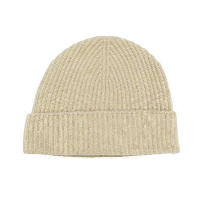 Unisex Cashmere Beanie — Cardigan Rib | Handcrafted in Hawick | One Size