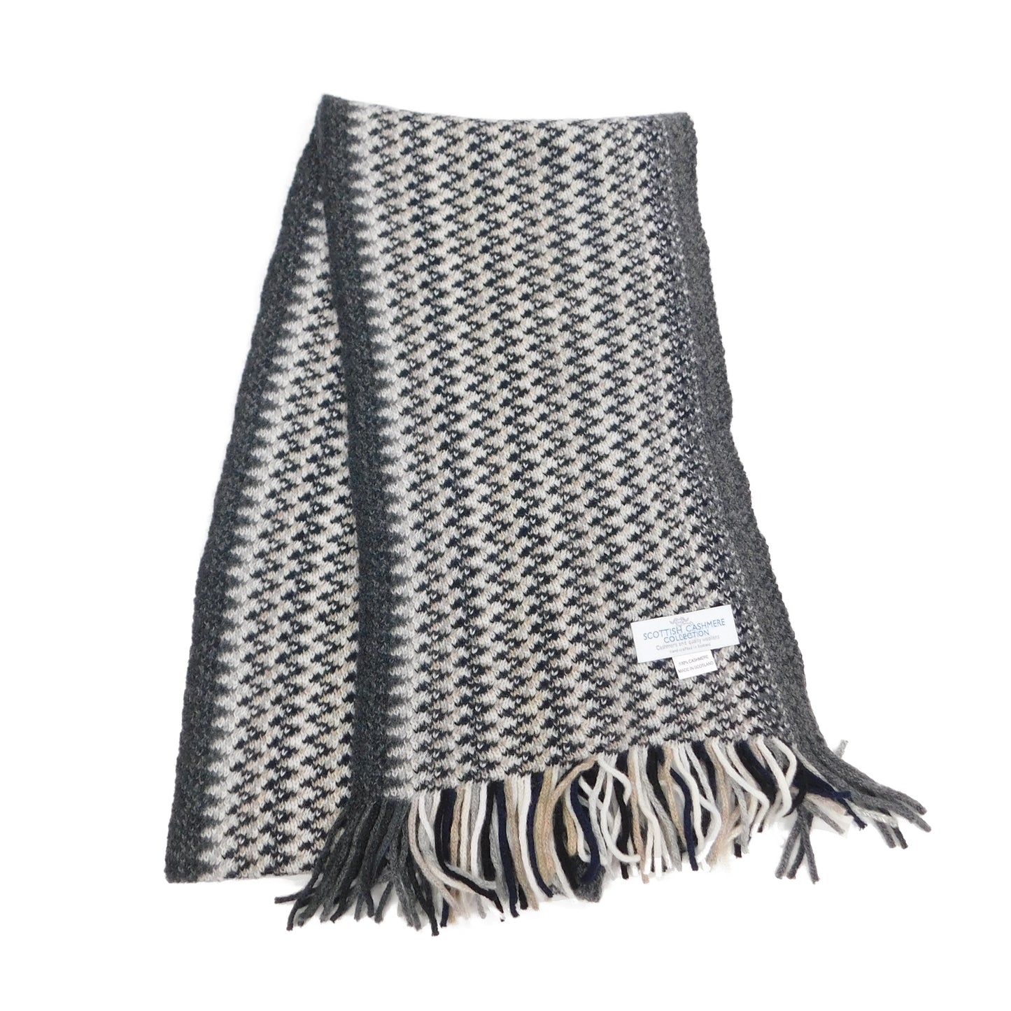 Pure Cashmere Speckled Scarf — Hand-Crafted in Hawick