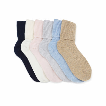 Chaussettes de lit pur cachemire pour femme - Fabriquées à la main à Hawick, en Écosse