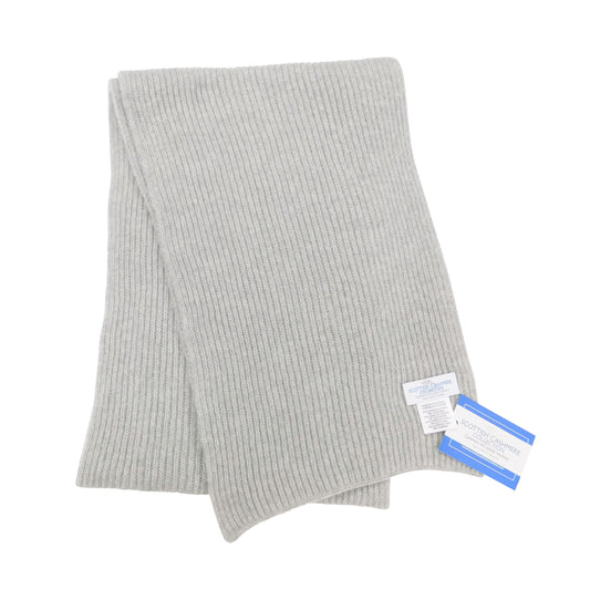 Cashmere Blend Ribbed Knit Scarf — Unisex | Handcrafted in Hawick | 90% Superfine Wool / 10% Cashmere