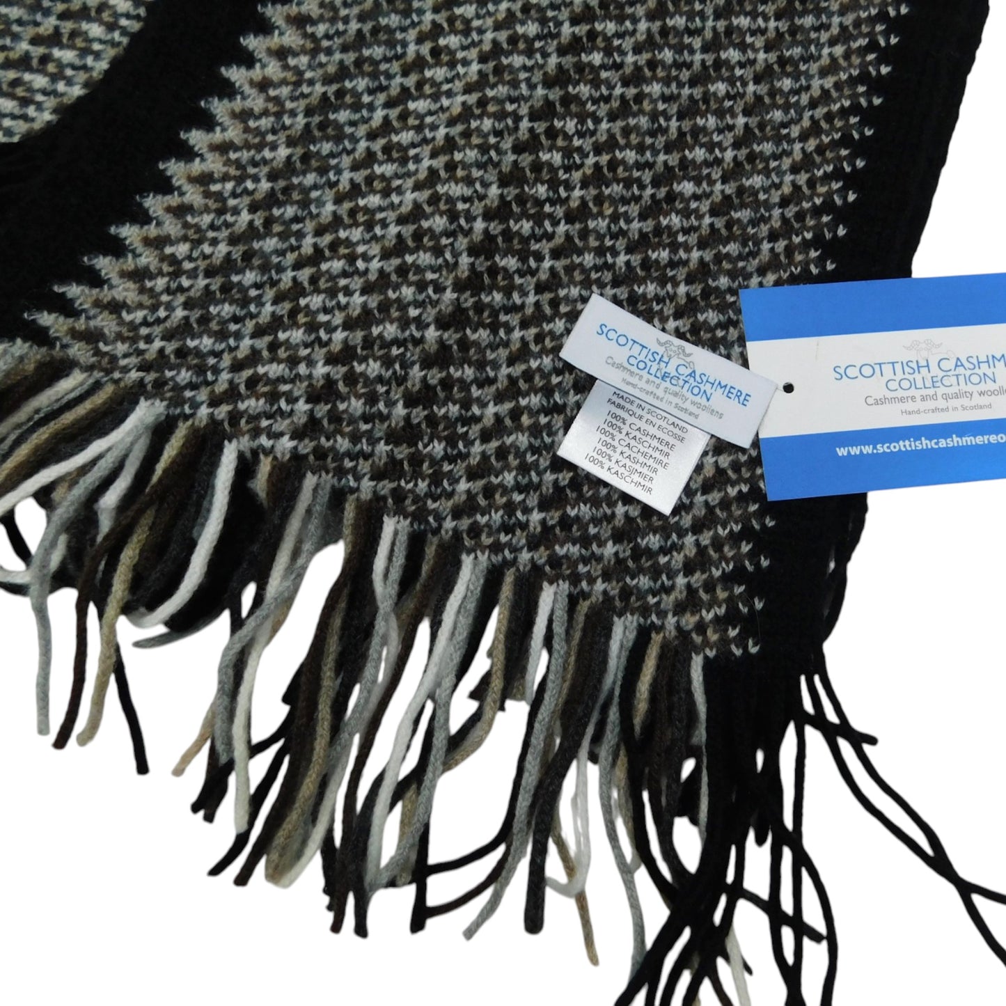 Pure Cashmere Speckled Scarf — Hand-Crafted in Hawick