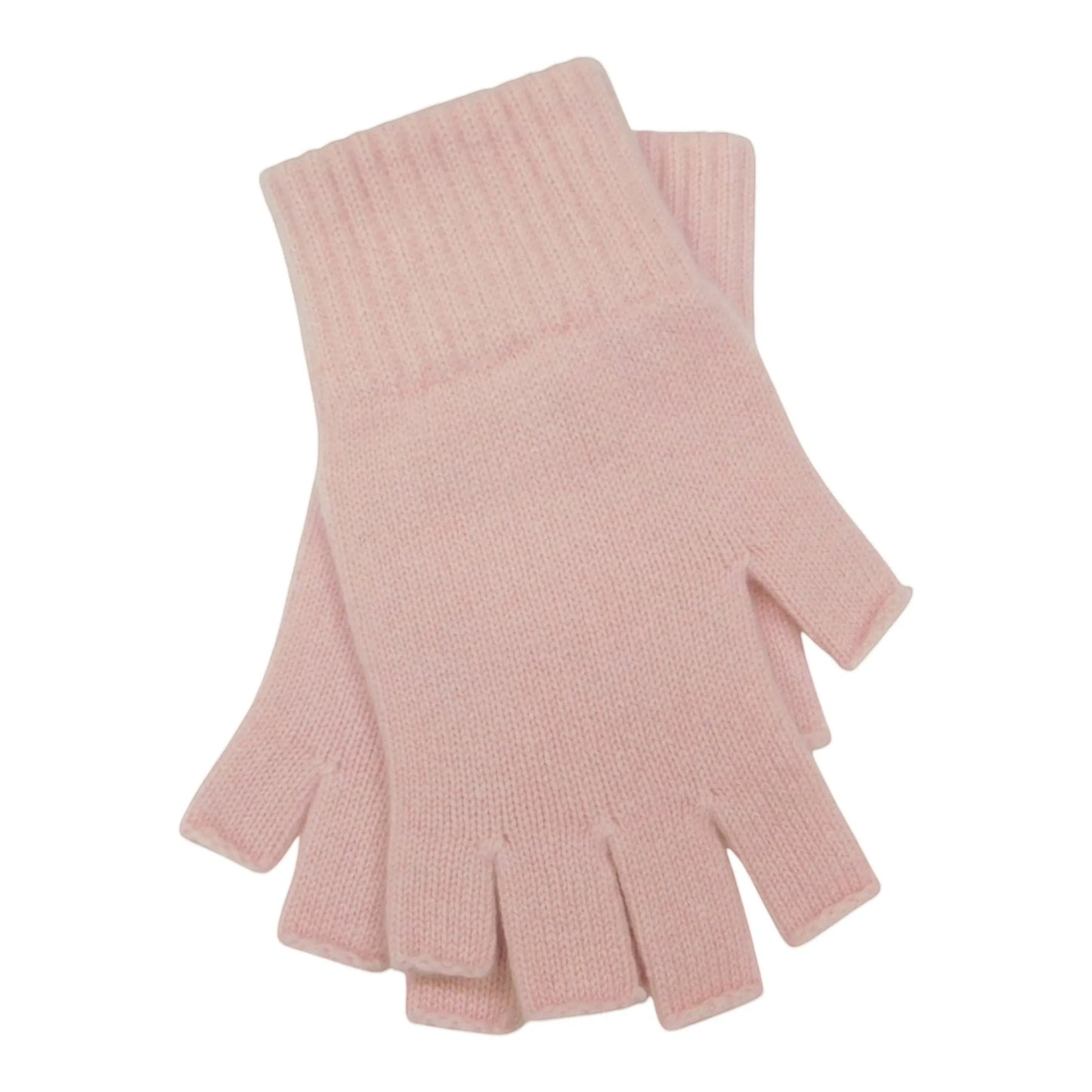 Ladies Pure Cashmere Fingerless Gloves — Ribbed Cuff | Handcrafted in Hawick | One Size