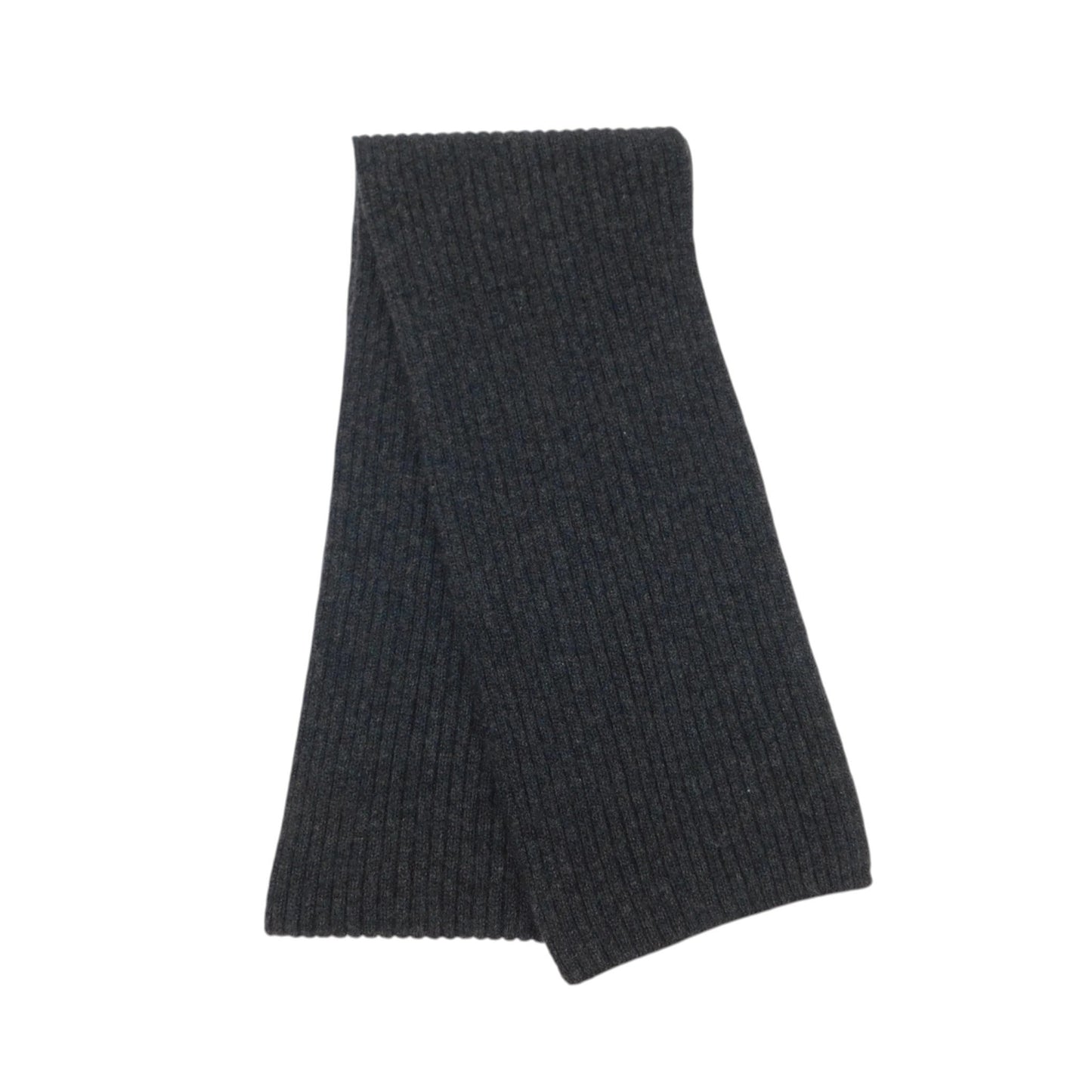 Pure Cashmere Ribbed Knit Scarf — Unisex | Handcrafted in Hawick