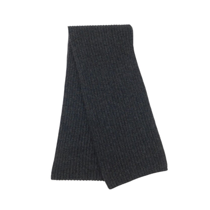 Pure Cashmere Ribbed Knit Scarf — Unisex | Handcrafted in Hawick