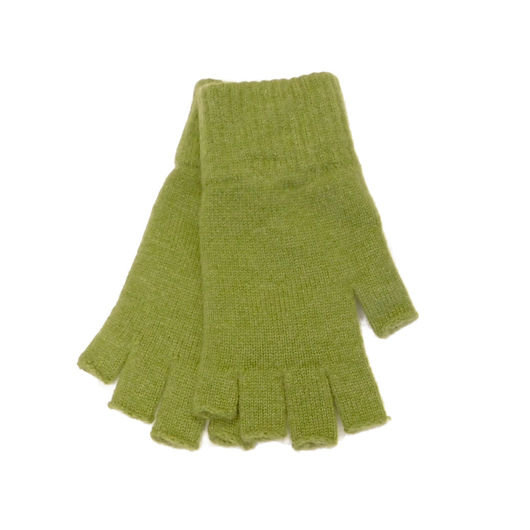 Ladies Pure Cashmere Fingerless Gloves - Reds, Pinks and Greens - Handcrafted in Hawick, Scotland