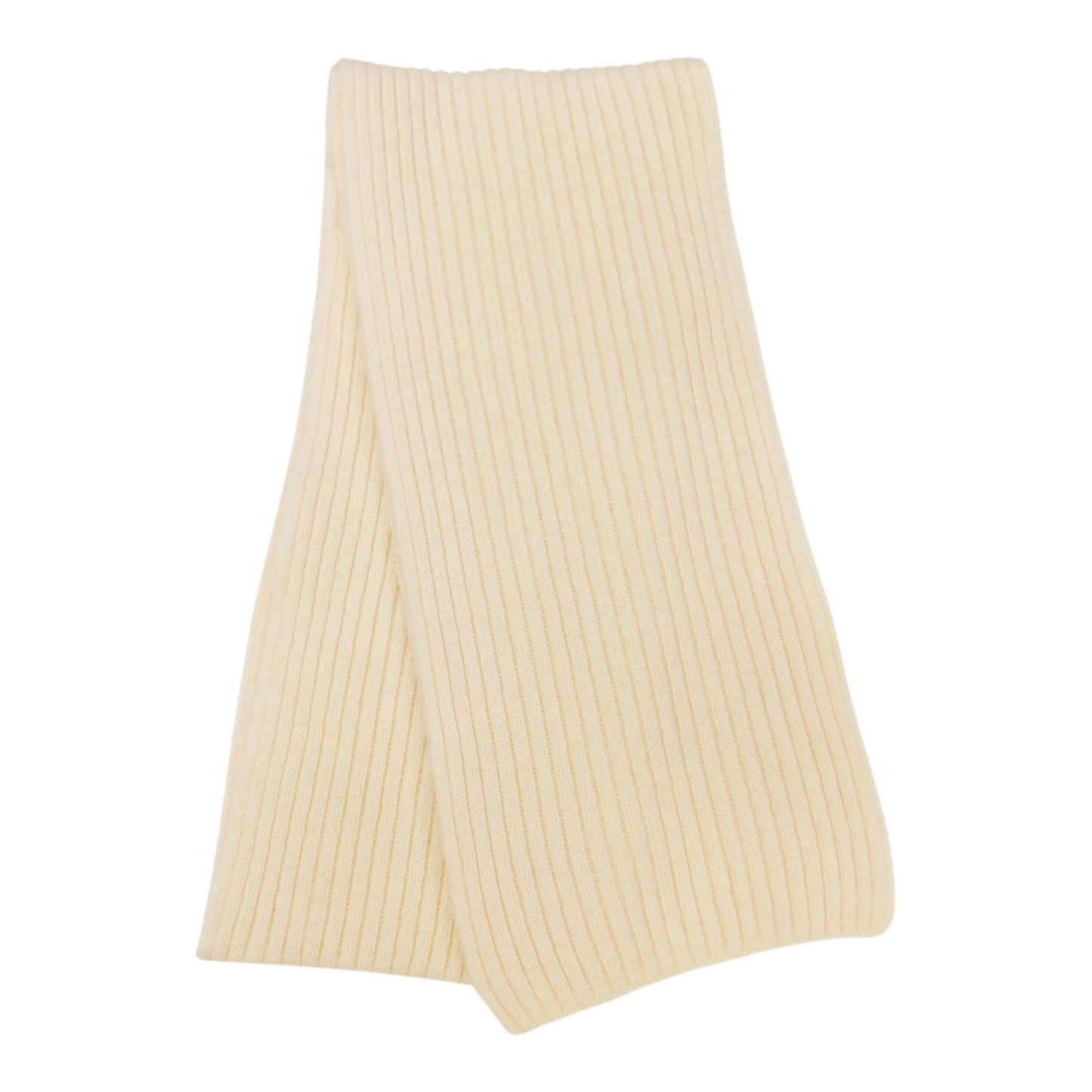Pure Cashmere Ribbed Knit Scarf — Unisex | Handcrafted in Hawick