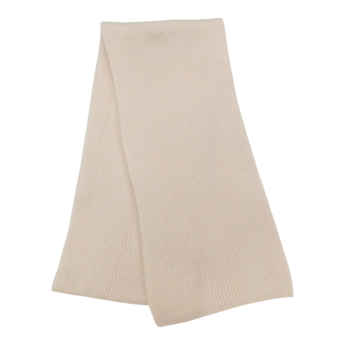 Pure Cashmere Narrow Rib Scarf — Unisex | Handcrafted in Hawick
