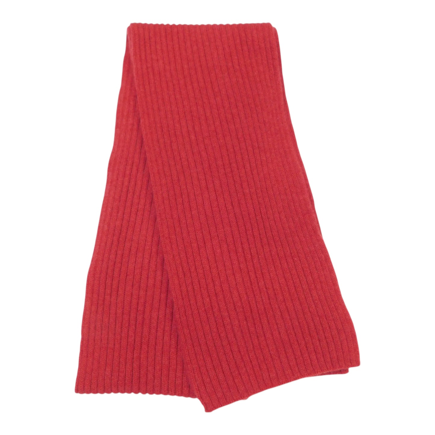 Pure Cashmere Ribbed Knit Scarf — Unisex | Handcrafted in Hawick