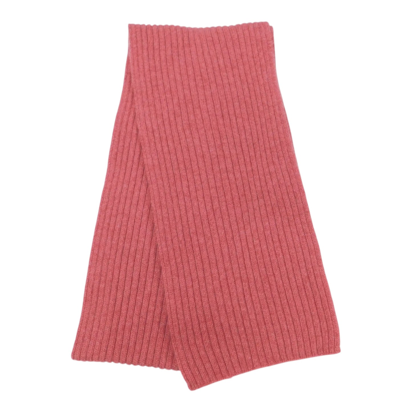 Pure Cashmere Ribbed Knit Scarf — Unisex | Handcrafted in Hawick