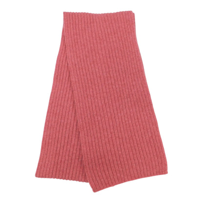Pure Cashmere Ribbed Knit Scarf — Unisex | Handcrafted in Hawick