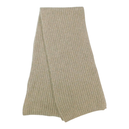 Pure Cashmere Ribbed Knit Scarf — Unisex | Handcrafted in Hawick