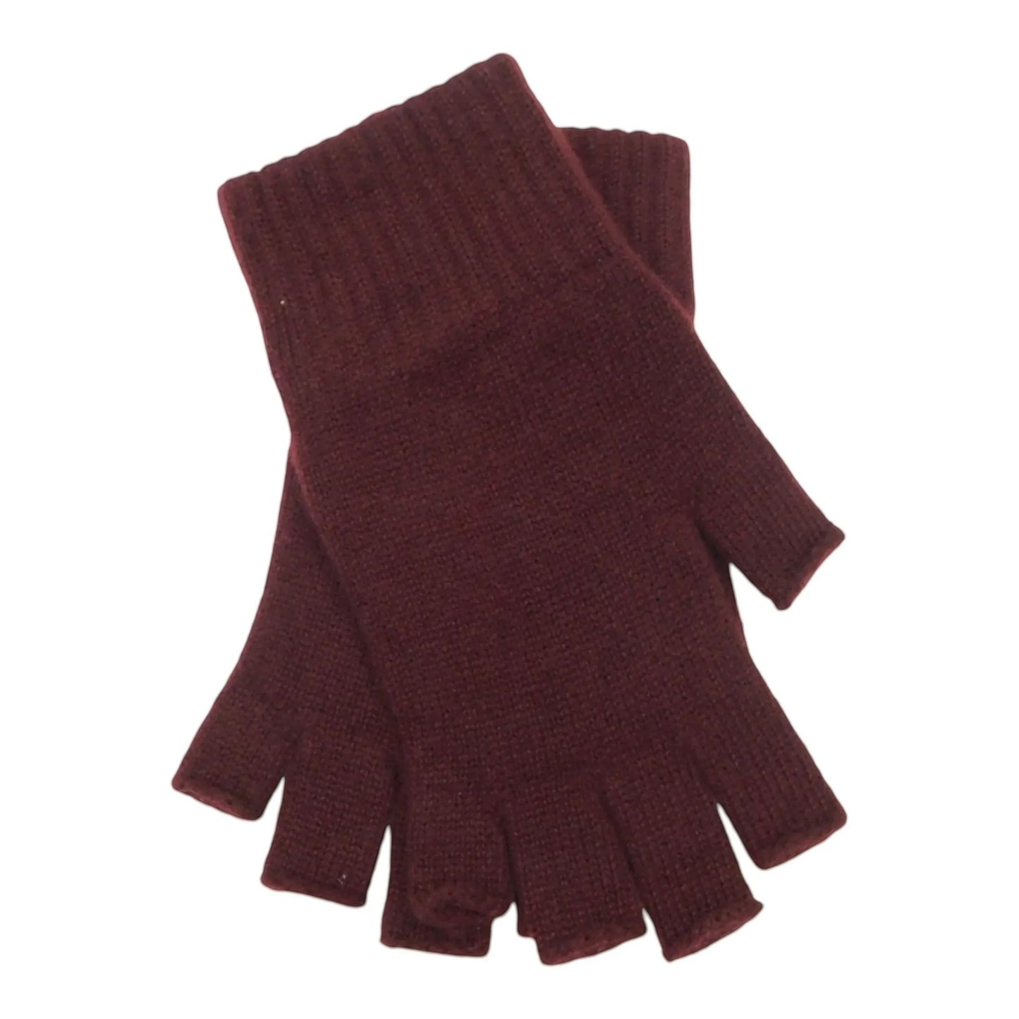 Ladies Pure Cashmere Fingerless Gloves — Ribbed Cuff | Handcrafted in Hawick | One Size
